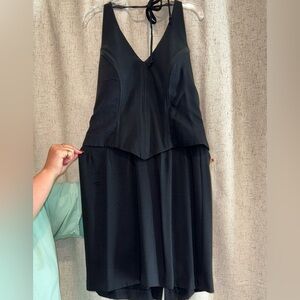 Chic Black Backless Women's Dress